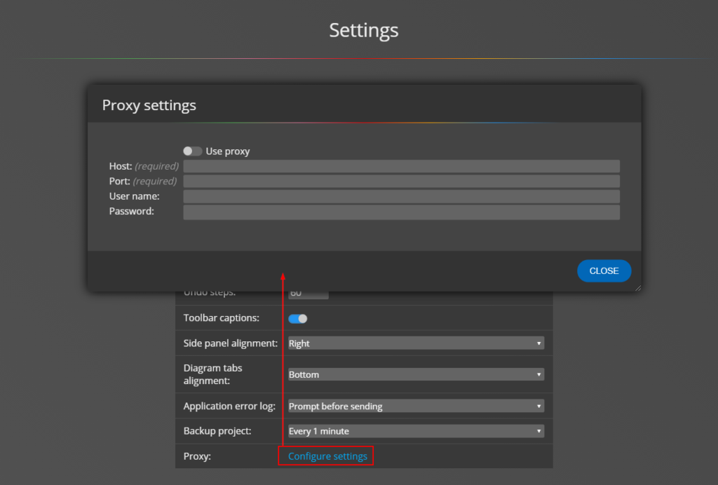 proxy settings
