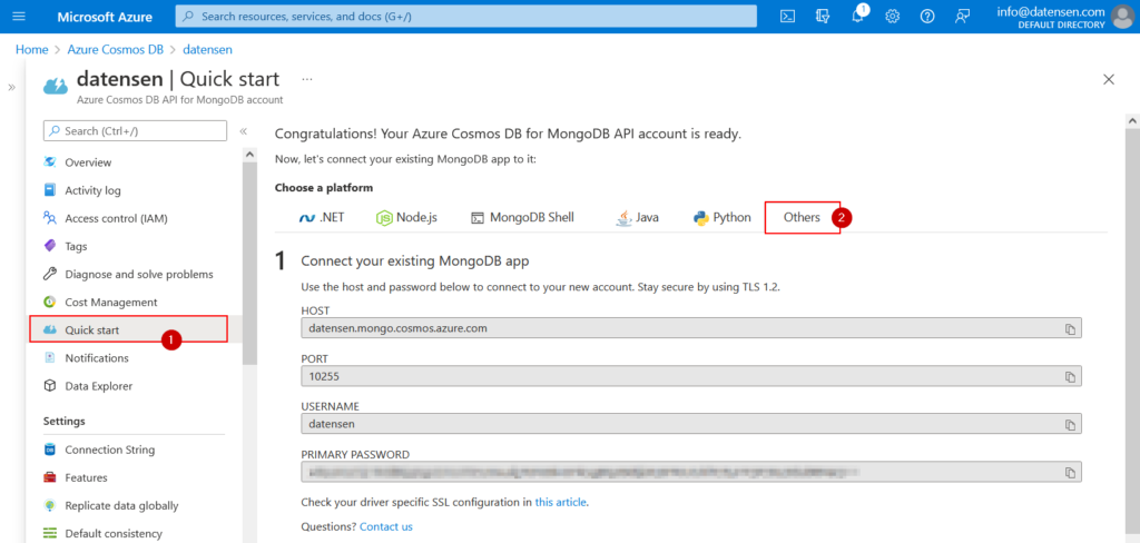 Credentials in Azure