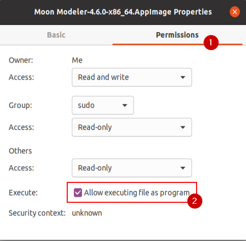 AppImage on Ubuntu 22.04 - permissions