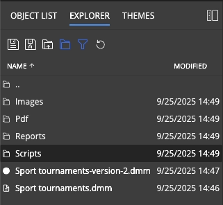 Common folders in Luna Modeler.