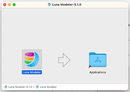 Install and run Luna Modeler - ER Diagram tool for macOS users.