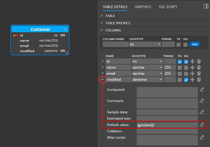 SQL server datetime with getdate() default value for timestamp