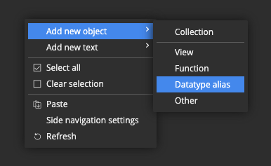 Context menu for diagram area in Moon Modeler