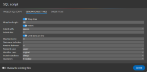 Generating SQL script for MariaDB | Luna Modeler