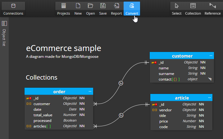 Conversion from MongoDB to Mongoose