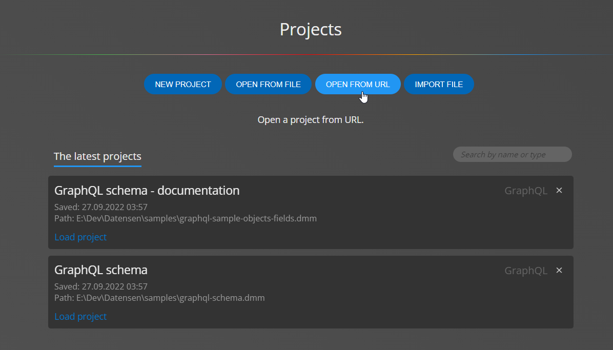 Import GraphQL from URL to Galaxy Modeler