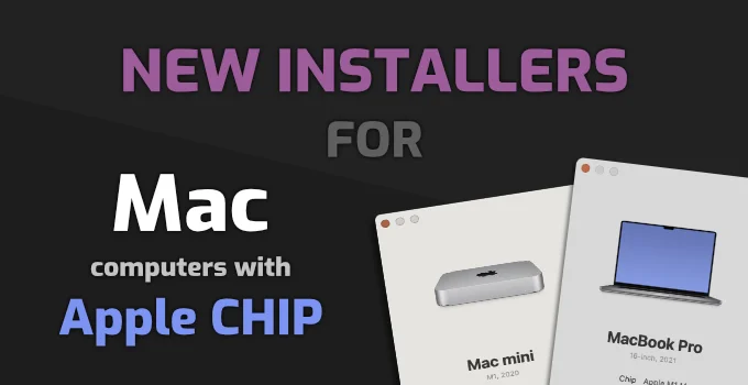 Installers for Mac computers with Apple chip