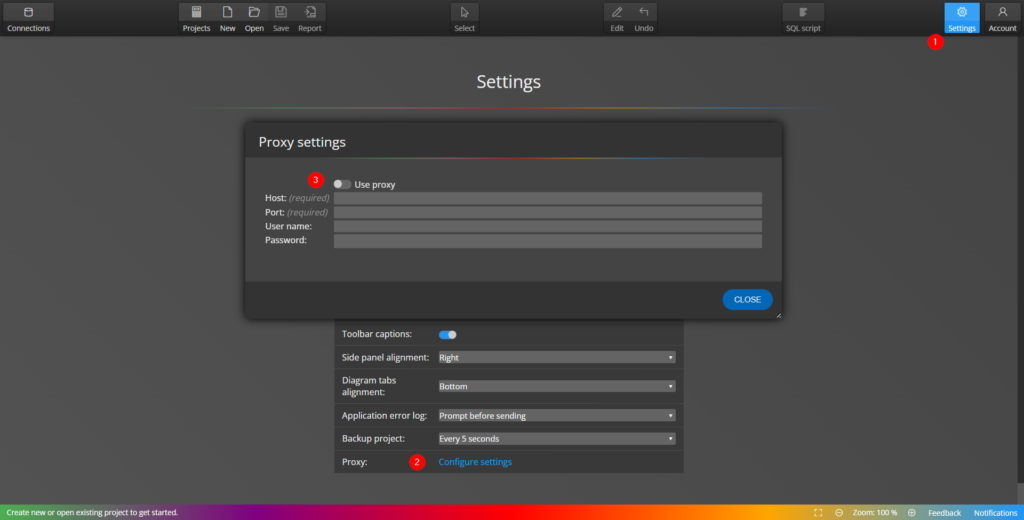 Learn how to configure a proxy server in Moon Modeler to activate your license and connect to MongoDB from behind a corporate firewall.