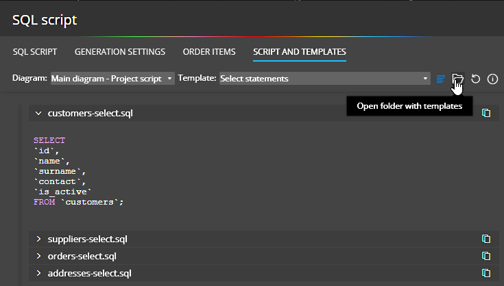 Luna Modeler and the templates toolbar.