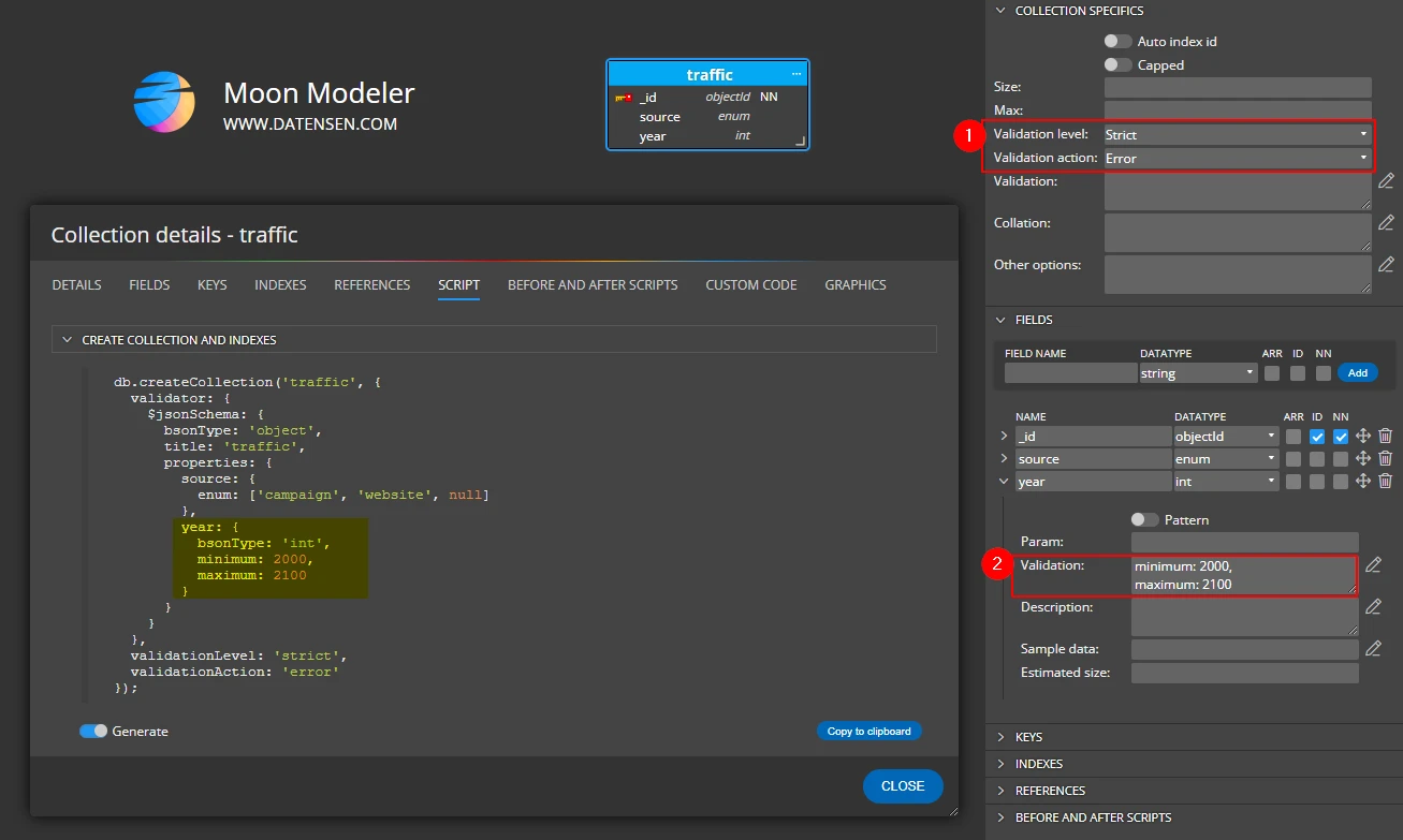 MongoDB validation