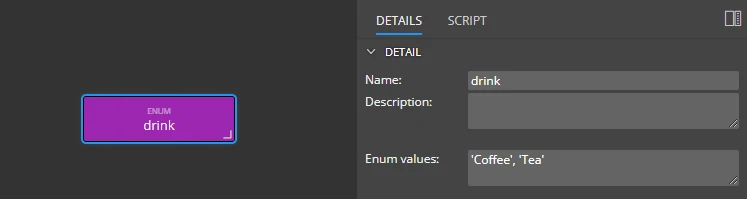 Mongoose Enum specification in Moon Modeler