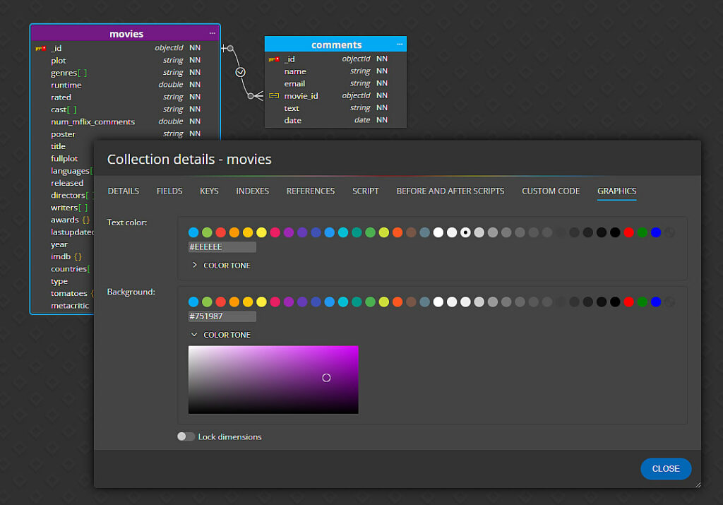 UI for custom color and color tone selection