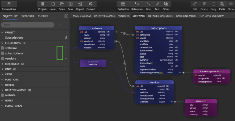 Sub-diagrams in Moon Modeler