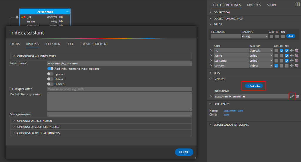 adding index to mongoDB