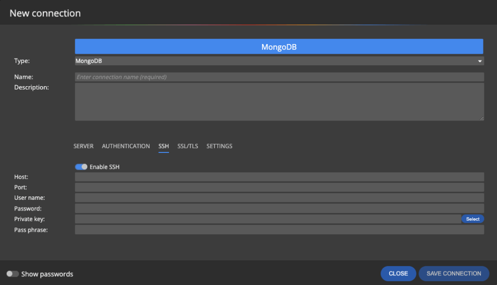 Moon Modeler and SSH settings