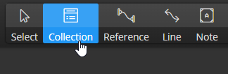 toolbar - add a collection