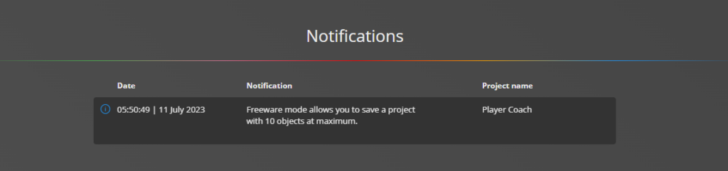 Freeware mode and notifications