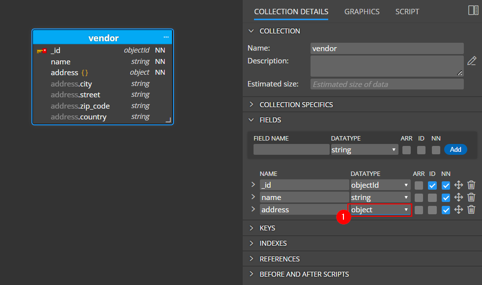 editing object