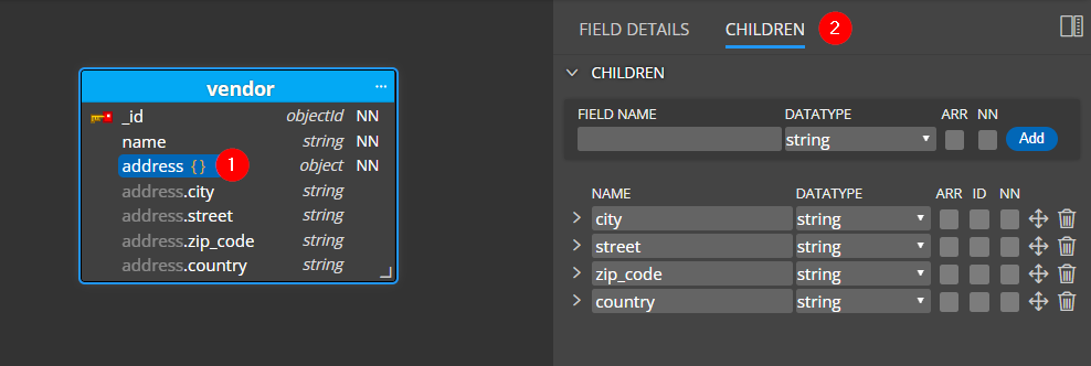editing object
