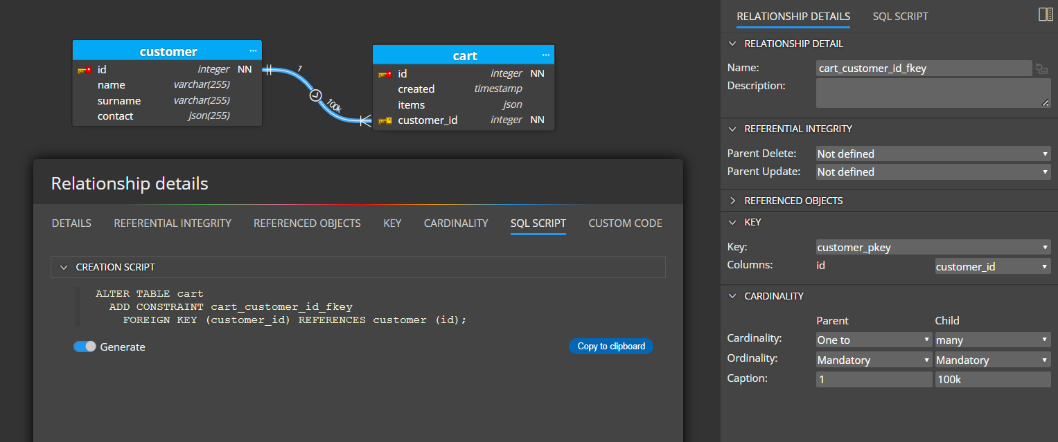 PostgreSQL relationship