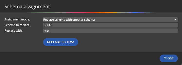 How to replace schema in Luna Modeler