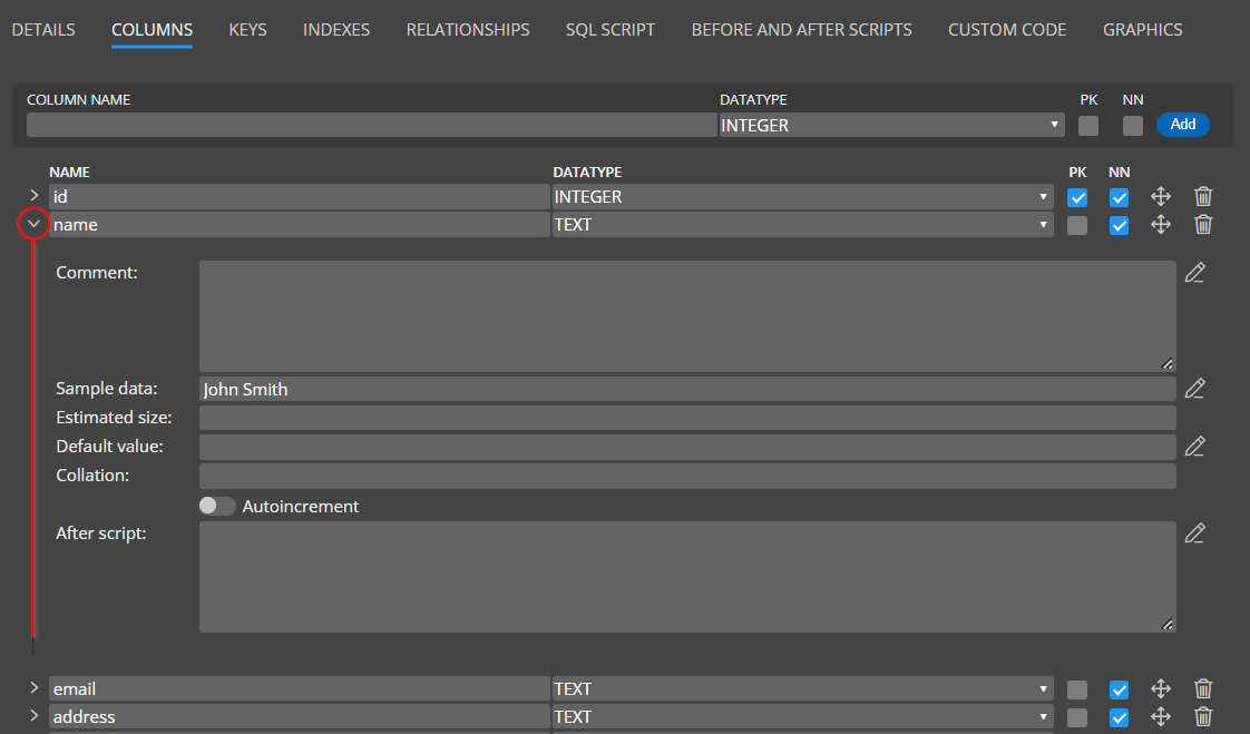 SQLite Database Design | Luna Modeler | Datensen