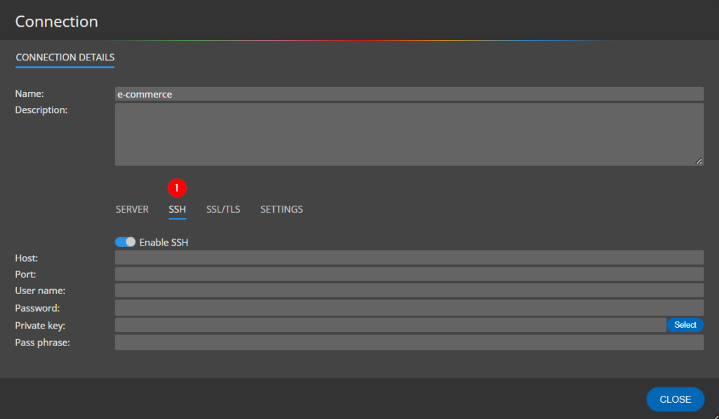 SSH settings