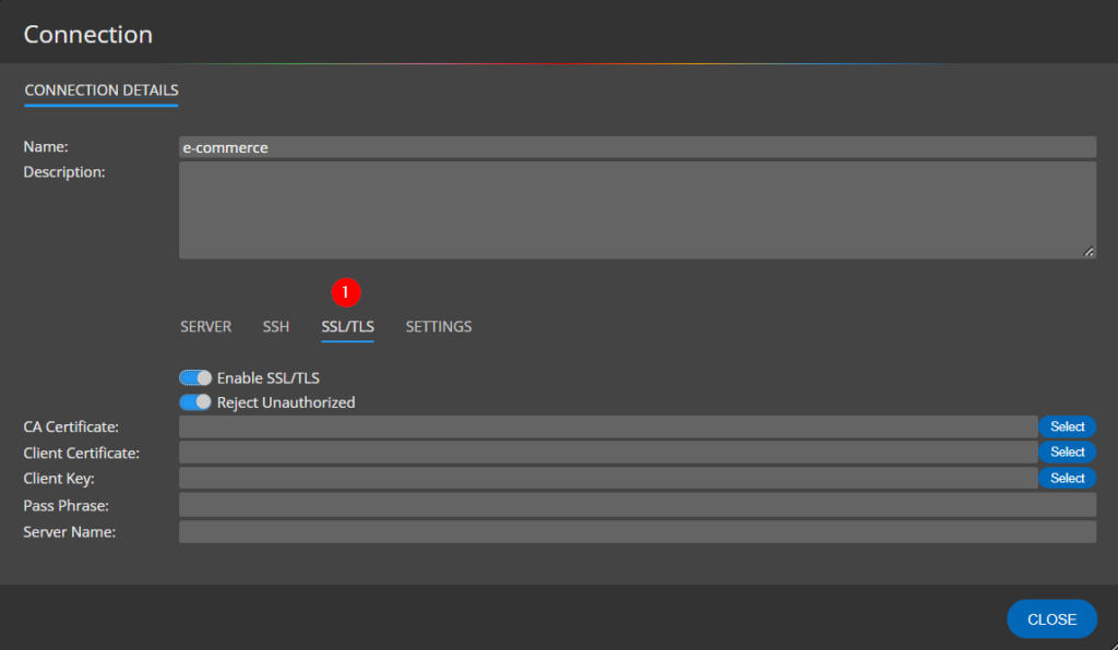 SSL or TLS settings