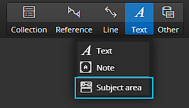 Toolbar in Moon Modeler, item Subject Area.