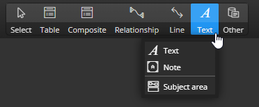 Subject area - toolbar