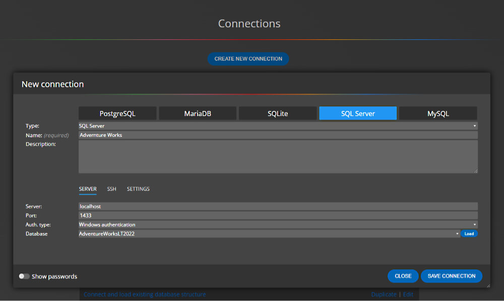 SQL Server windows authentication