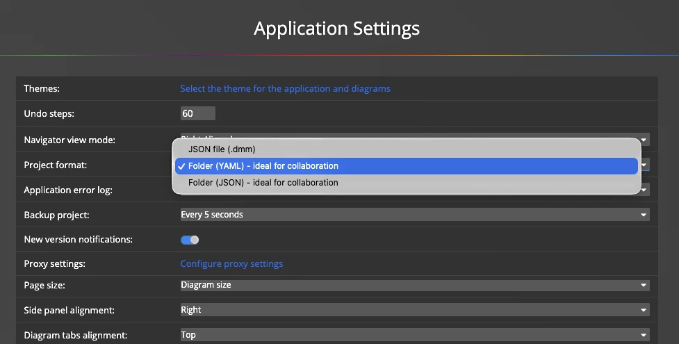 Exporting a model to the folder format, committing it, and reimporting it exactly as saved