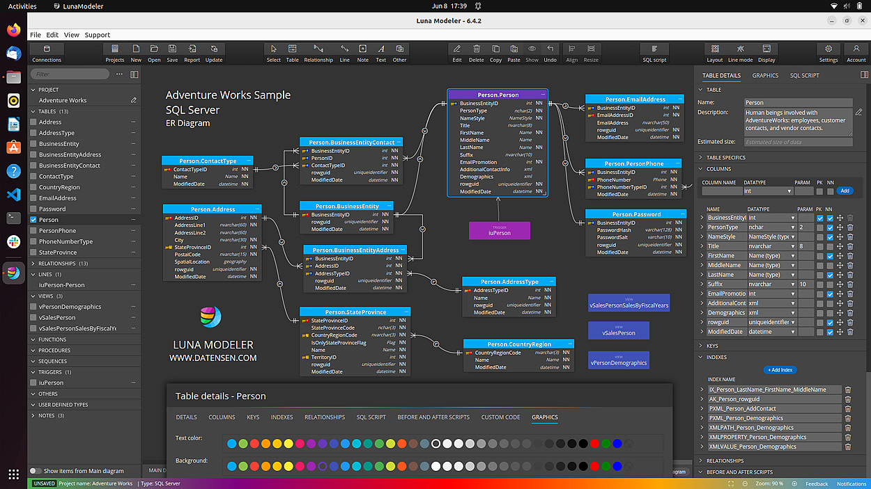 Database design tool on Ubuntu Linux