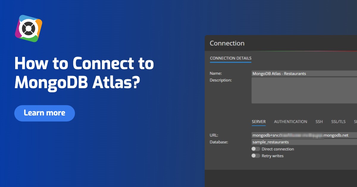See how to create MongoDB Atlas connection, connect to MongoDB Atlas and create data model or ER diagram from your existing MongoDB database.