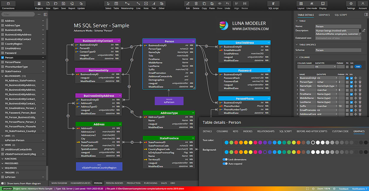 SQL Server database design - ER diagram