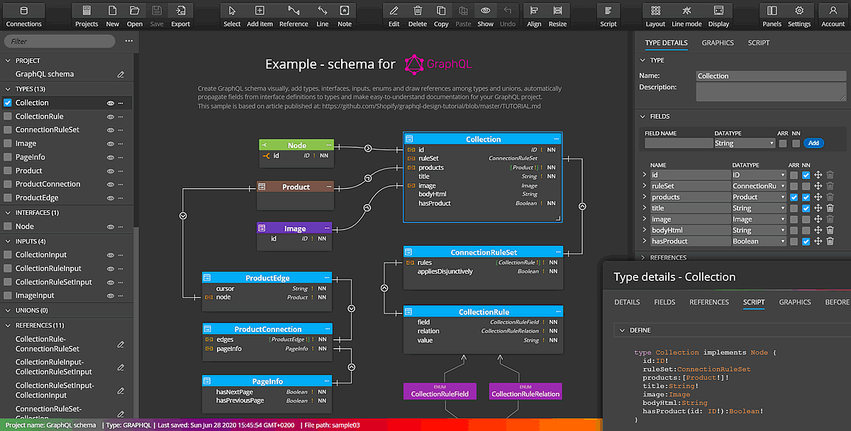 GraphQL schema design - Moon Modeler