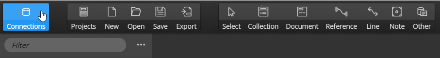 Connections - main toolbar