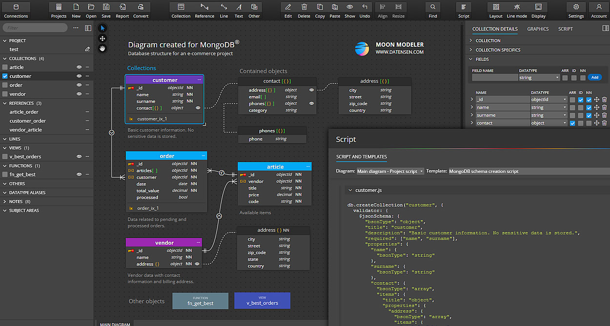 Moon Modeler - data modeling tool for databases