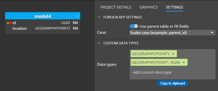 Custom data types