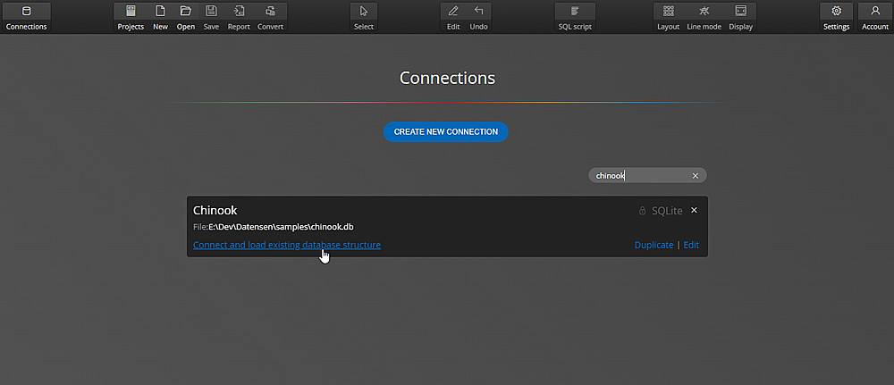 Import file - SQLite